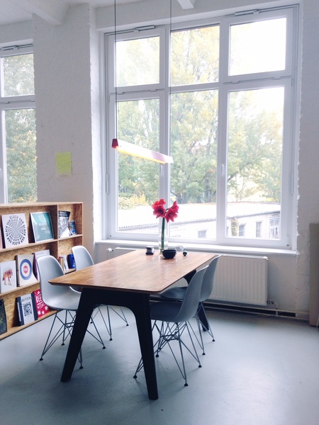 Bright, large desk space in shared office