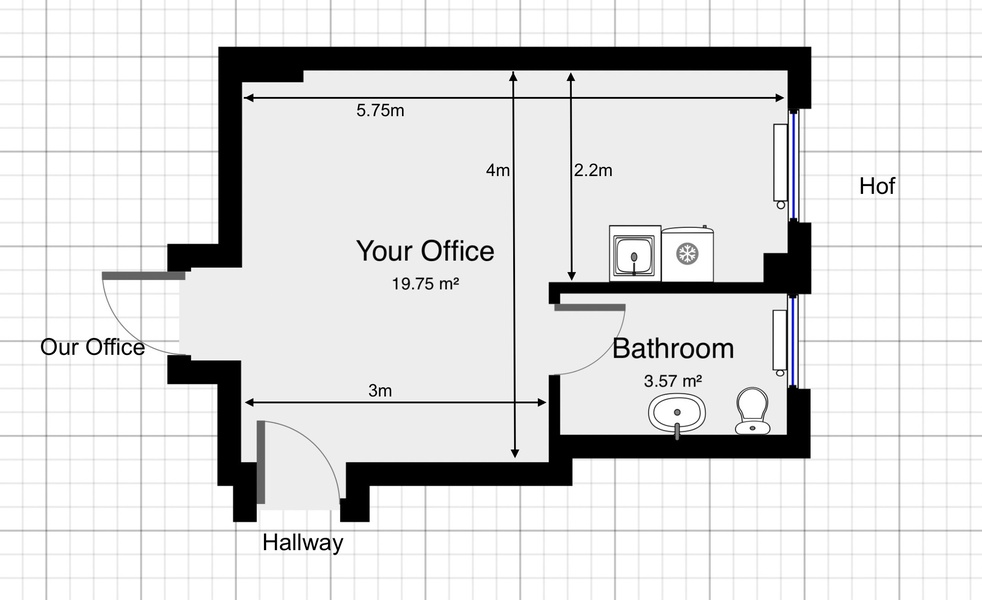 Beautiful Furnished Team Room for 2-3 people, w Coffee Kitchen