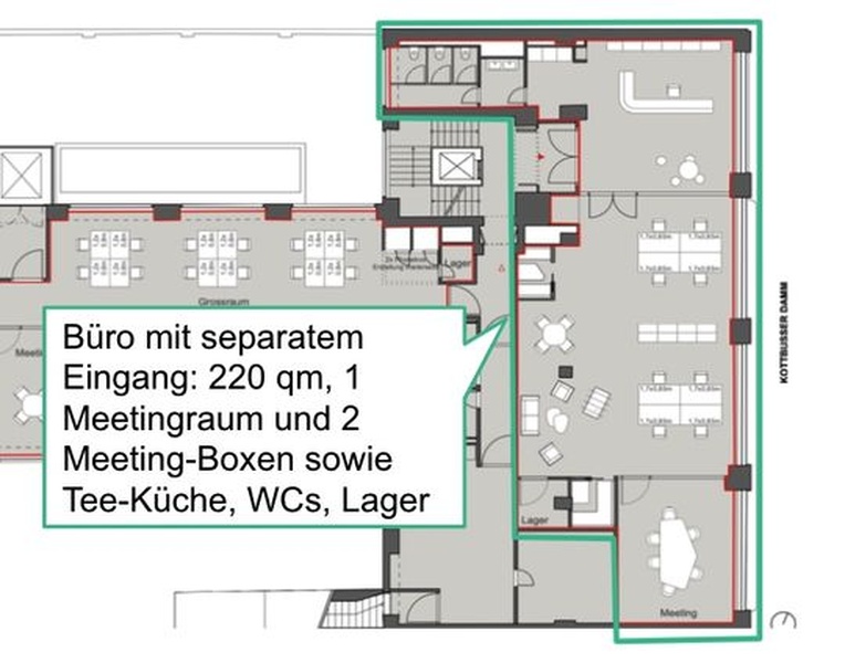 Stylisches Loft-Büro zur Untermiete