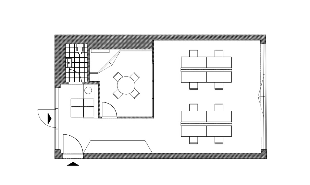 Plug&play office for 12 employees in Kastanienallee