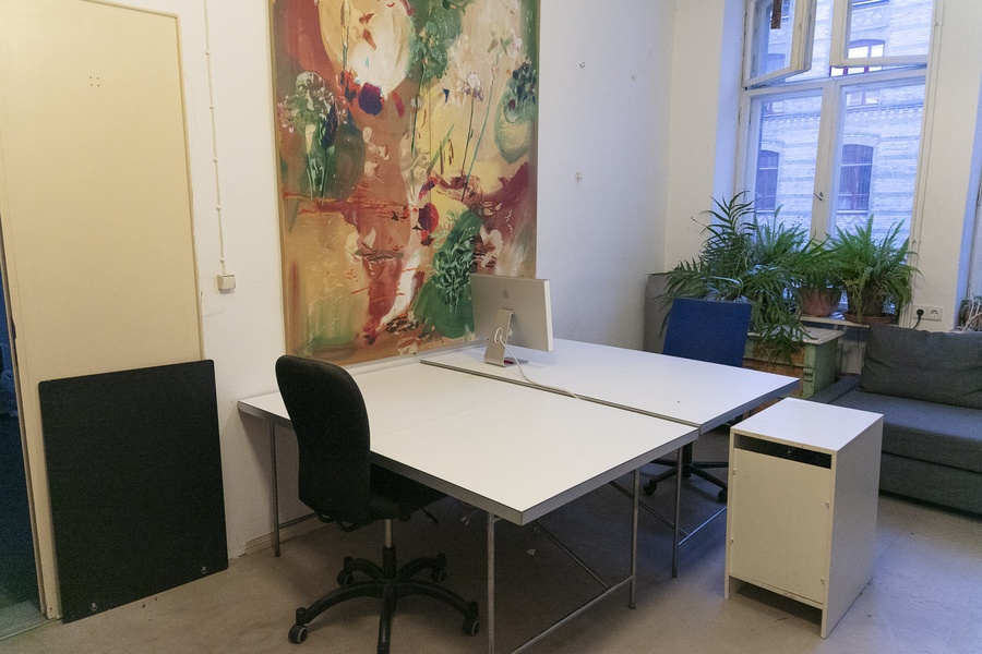 work desk in office community in Kreuzberg
