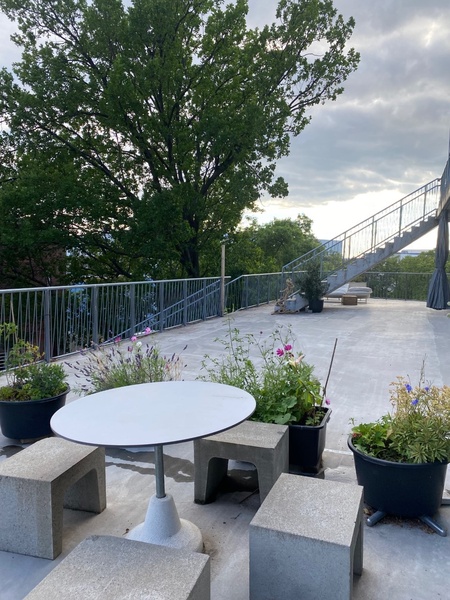 Desks at Lobe Block | Shared Berlin-based Brutalist Architecture Studio with Terrace and Garden