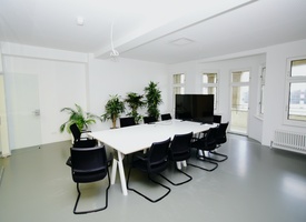 Modern top-floor coworking space