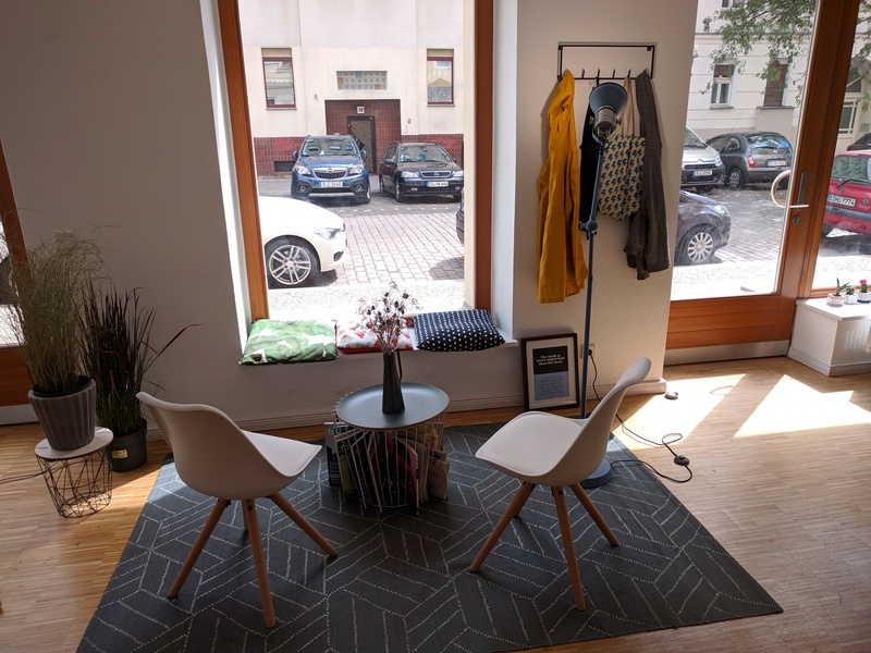 Large desk in a creative studio in Wedding