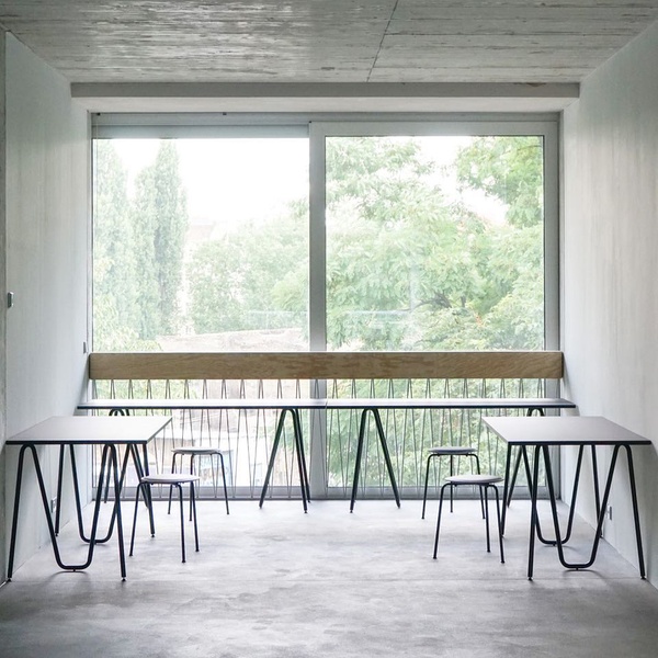 Desks at Lobe Block | Shared Berlin-based Brutalist Architecture Studio with Terrace and Garden