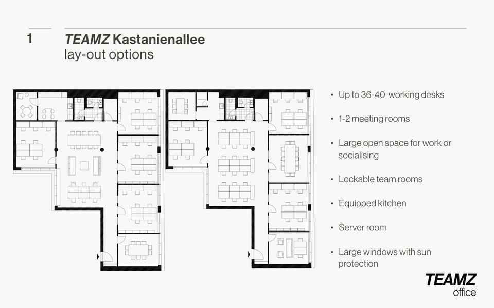 Plug&play office for 20-34 employees in Kastanienallee