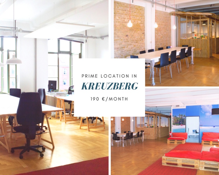 200 sqm / 25 desks available asap in Kreuzberg