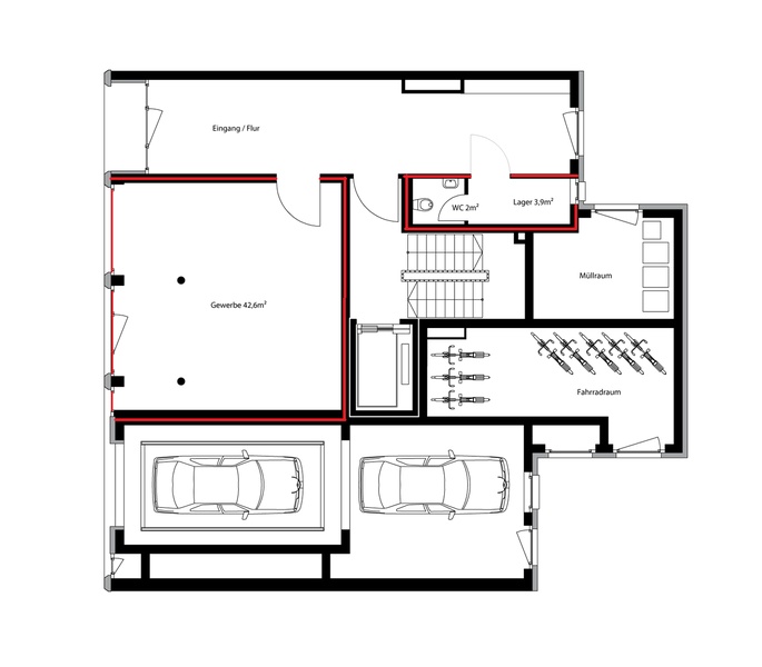 High-quality office / shop in Kollwitzstraße - 49 sqm - commission-free - first occupancy