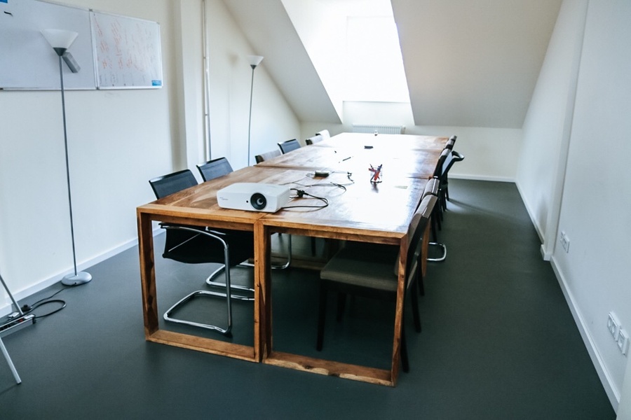 Beautiful loft-style office with views over woods and parkland