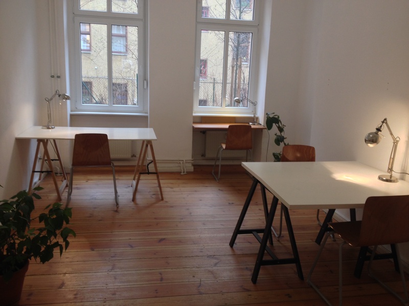 Desks and an individual room in bright and lovely studio space available for rent