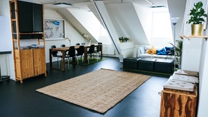 Beautiful loft-style office with views over woods and parkland